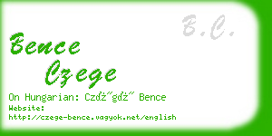 bence czege business card